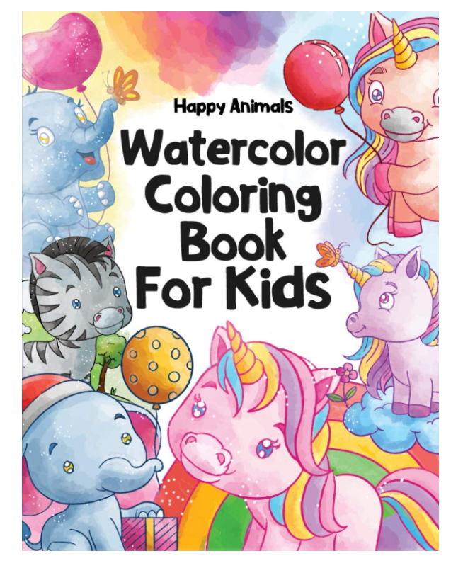 Happy Animals Watercolor Coloring - Libro de Colorear