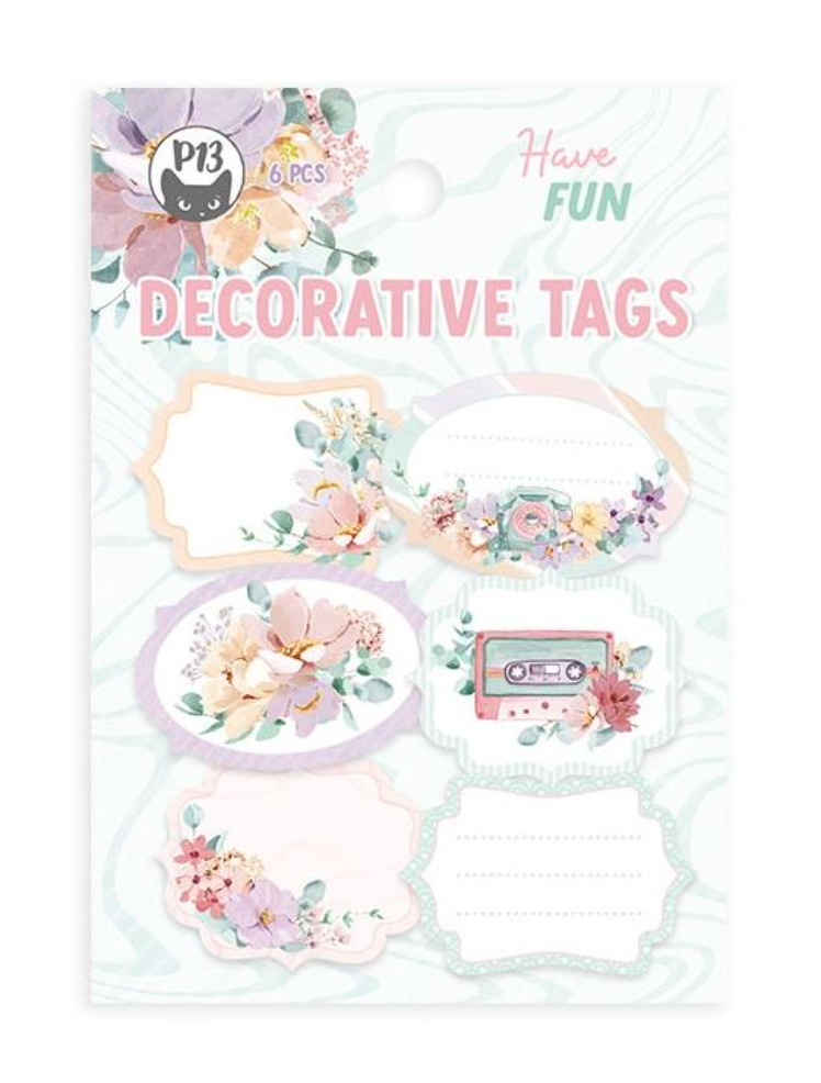 Paper Decorative Tags - Set de 6 Tags - Have Fun