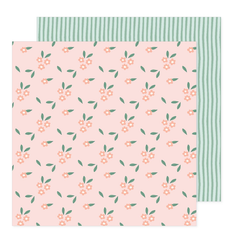 Sunny Bloom - Papel Scrap 12x12 - Blossom - Pebbles