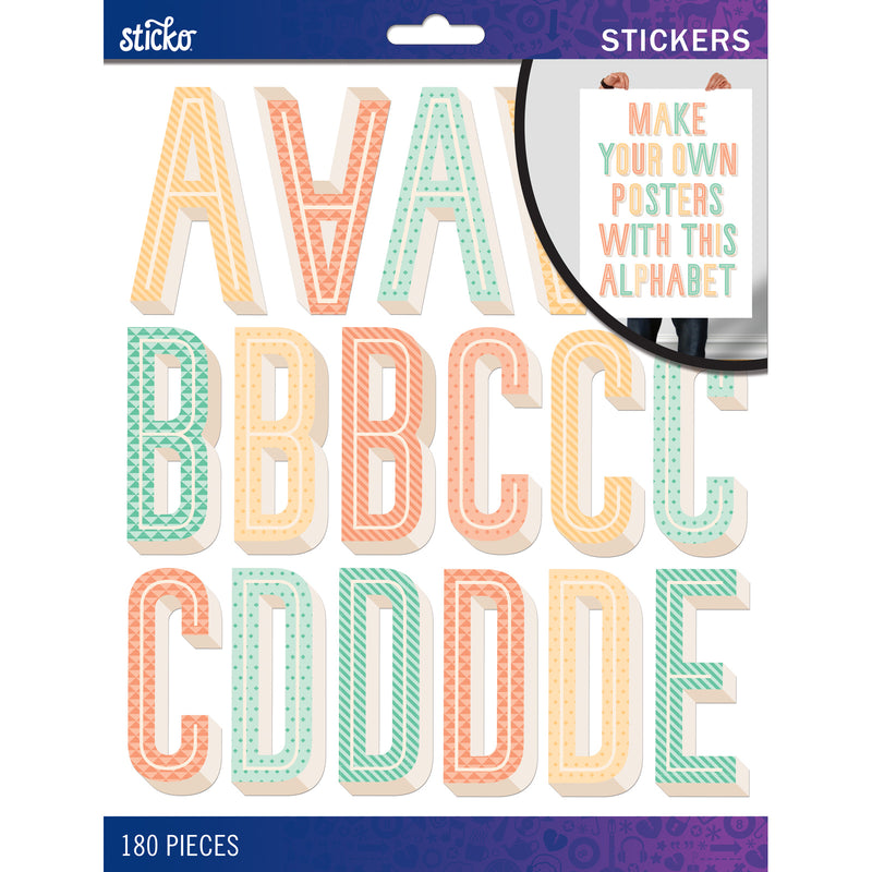 Alfabeto XL Pastel Futura - Stickers - Sticko