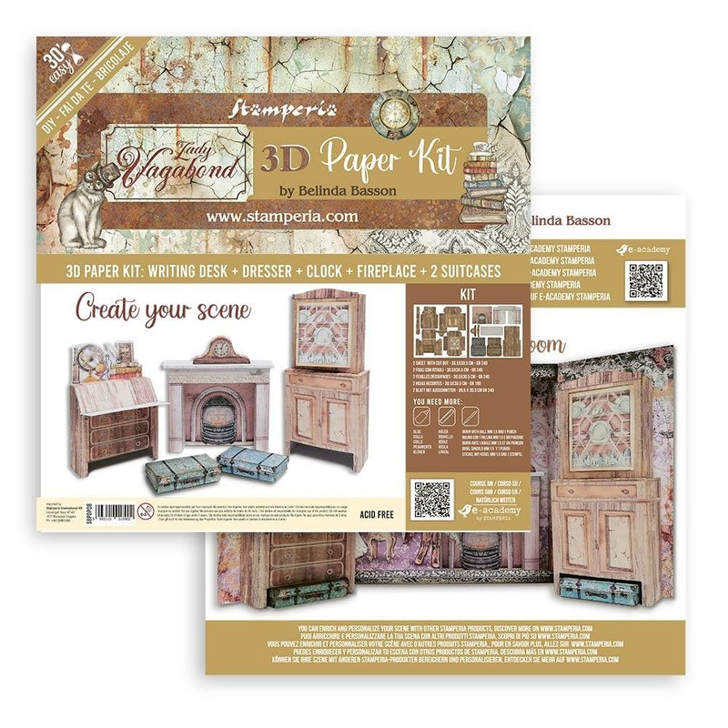 3D Paper Kit - Lady Vagabond - Stamperia