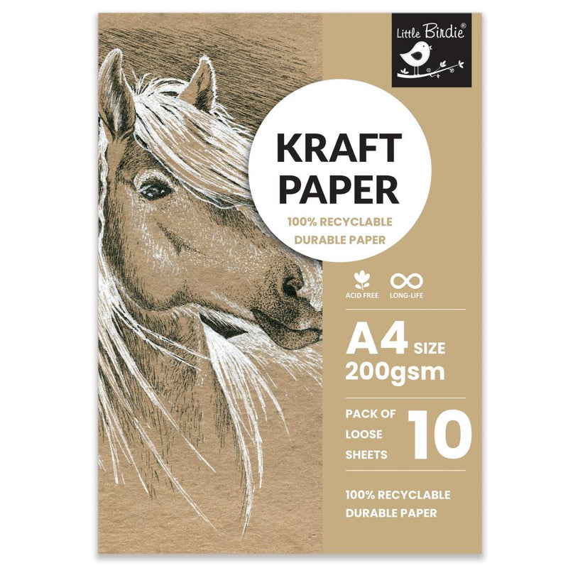 Papel Kraft A4 - 10 hojas - Little Birdie