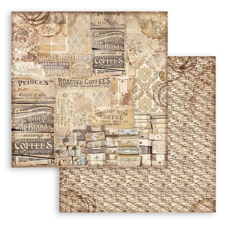 Coffee and Chocolate - Pad de papel doble cara 8x8 - Stamperia