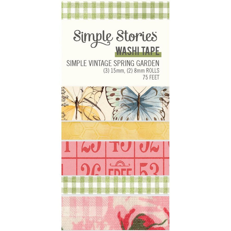 Simple Vintage Spring Garden - Washi Tape (5 pack)