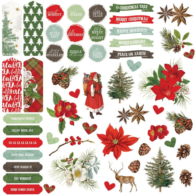 Evergreen Season  - Chipboard Set - 49 and Market