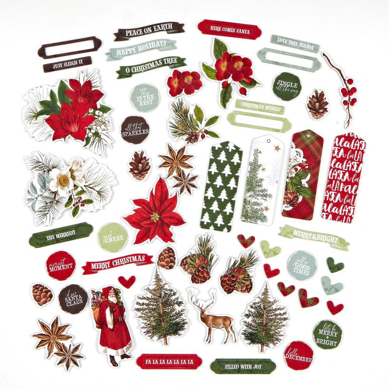 Evergreen Season  - Chipboard Set - 49 and Market