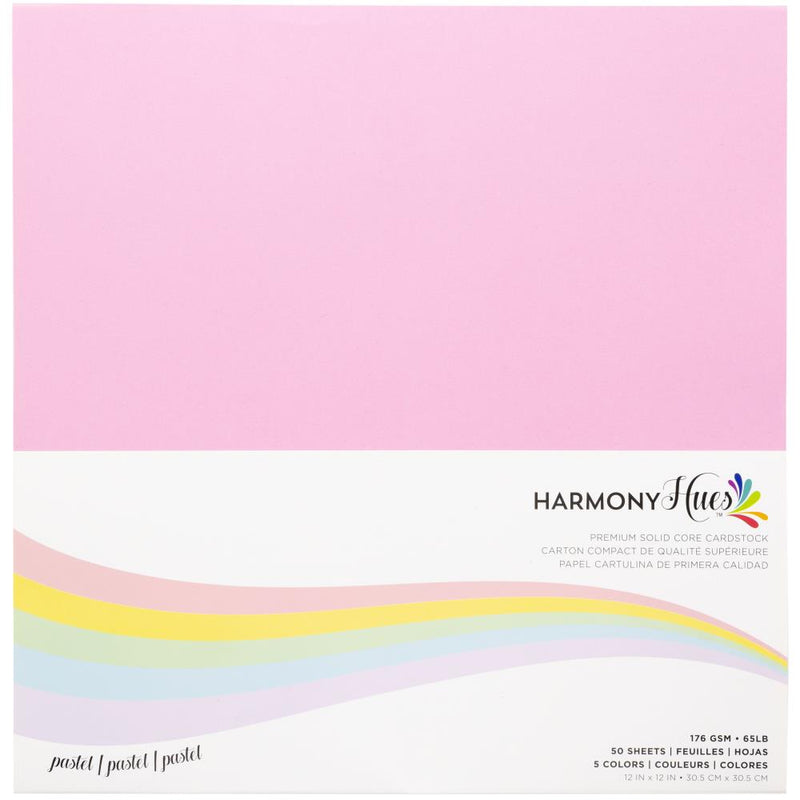 Pasteles - Pack de 50 Cartulinas 12x12 - Harmony