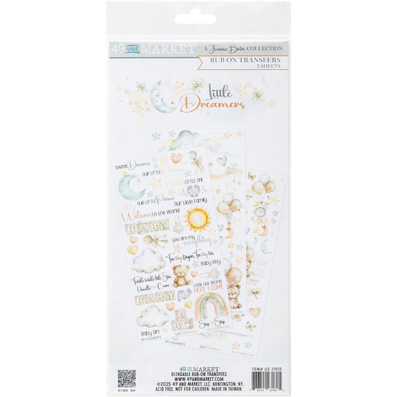 Little Dreamers - Rub-On Transfers 6x12 - 49th & Market