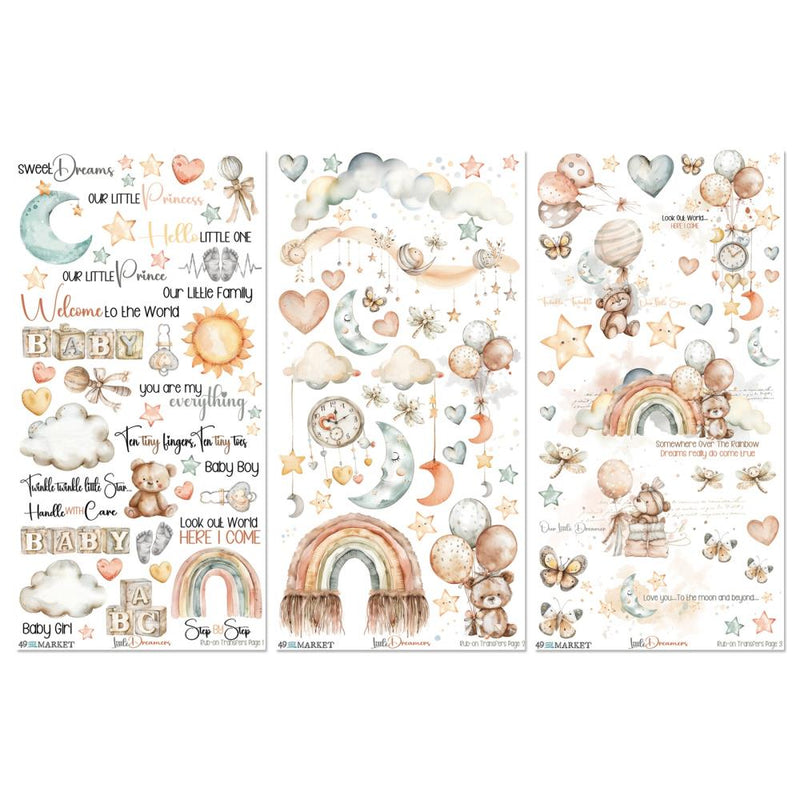 Little Dreamers - Rub-On Transfers 6x12 - 49th & Market
