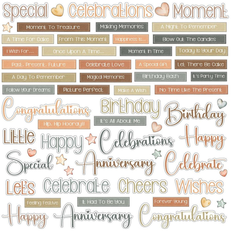 Little Celebrations - Chipboard Set - 49th & Market