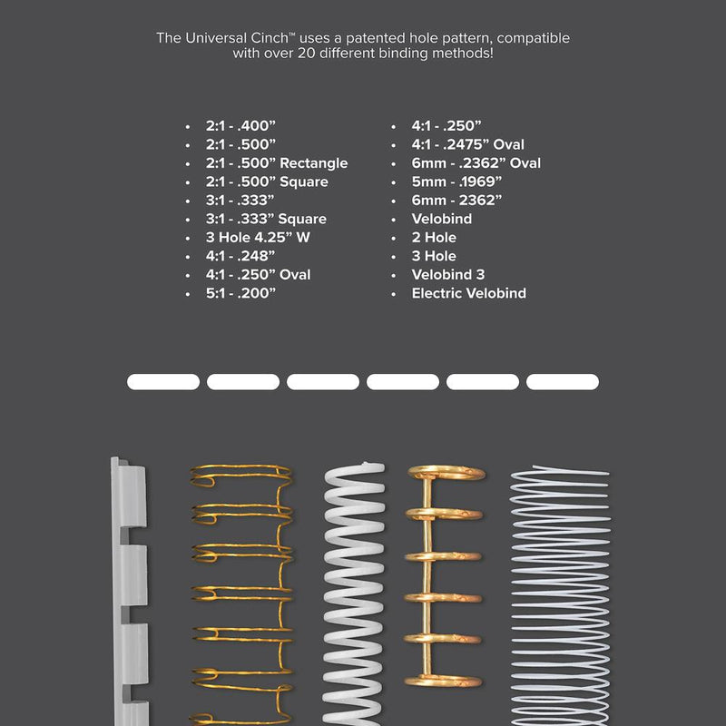 Universal Cinch - Encuadernadora Universal Gold/White - WRMK