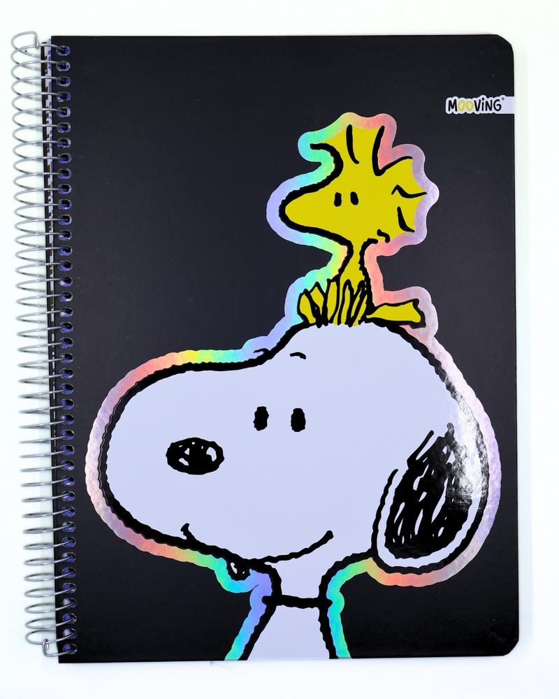 Cuaderno Snoopy (Negro) - 3 Materias - Mooving