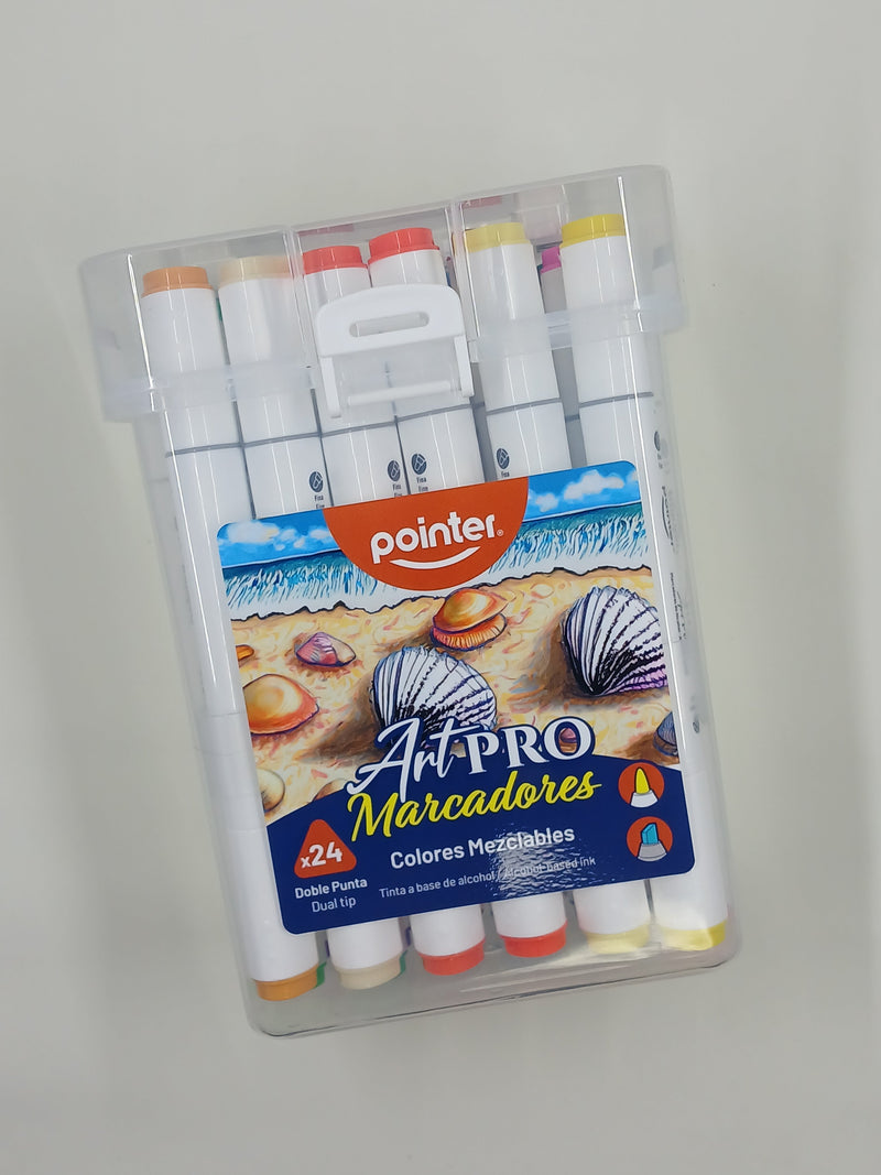 Art Pro Marker Box - Marcadores al Alcohol (24 Pz) - Pointer