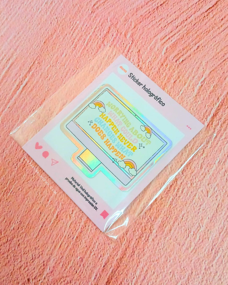 Worrying - Sticker Holográfico - Dana Atelier