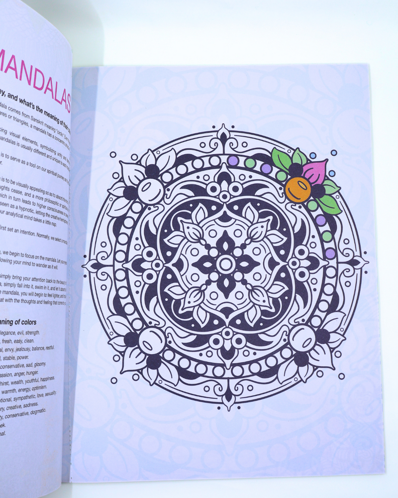 Stress Less Coloring Mandala - Libro de Colorear