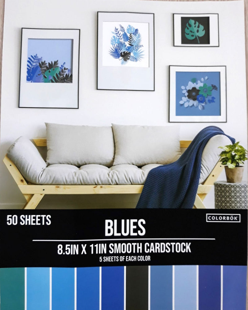 Blues - Cartulina Tonos Azules 8.5 x 11" - Colorbock