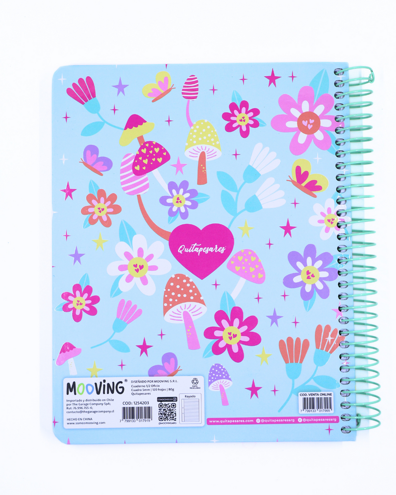 Cuaderno Quitapesares 2 - 3 materias - Mooving