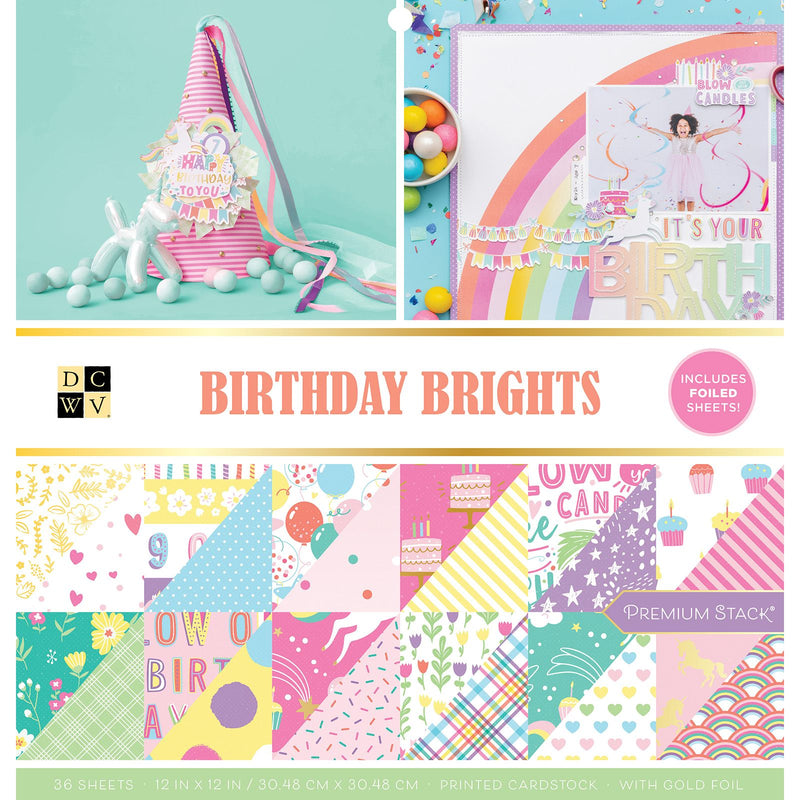 Birthday Brights - Paper Pad 12x12 - DCWV