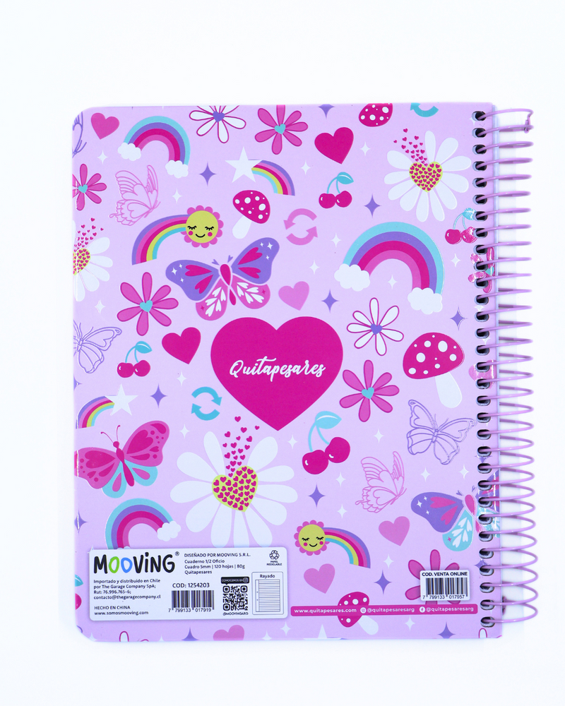 Cuaderno Quitapesares 3 - 3 materias - Mooving