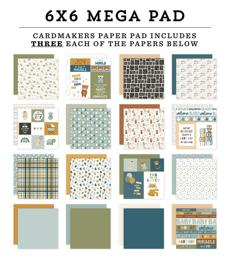 Special Delivery Baby Boy Cardmakers - Mega Pad 6x6 - Echo Park
