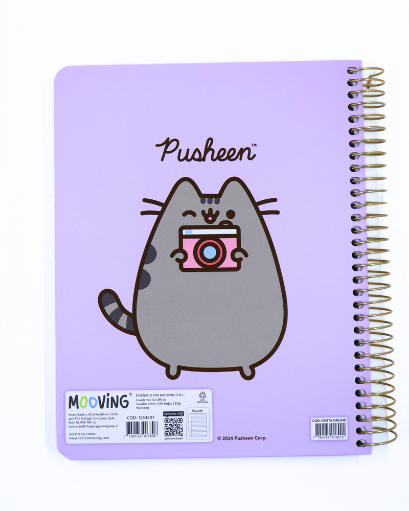 Cuaderno Pusheen 2 - 3 materias - Mooving