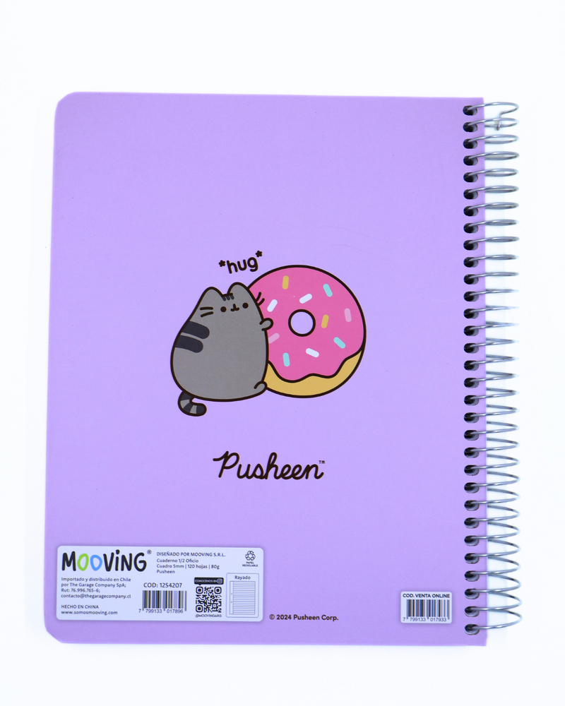 Cuaderno Pusheen 4 - 3 materias - Mooving