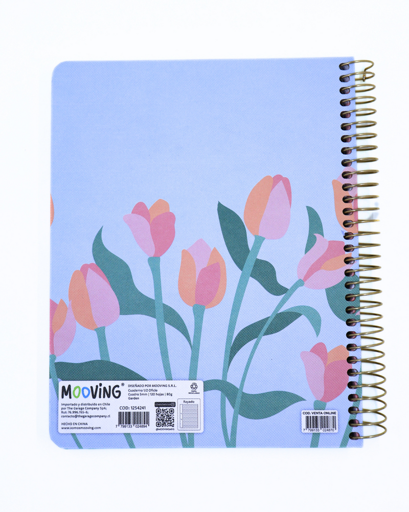 Cuaderno Garden 3 - 3 materias - Mooving