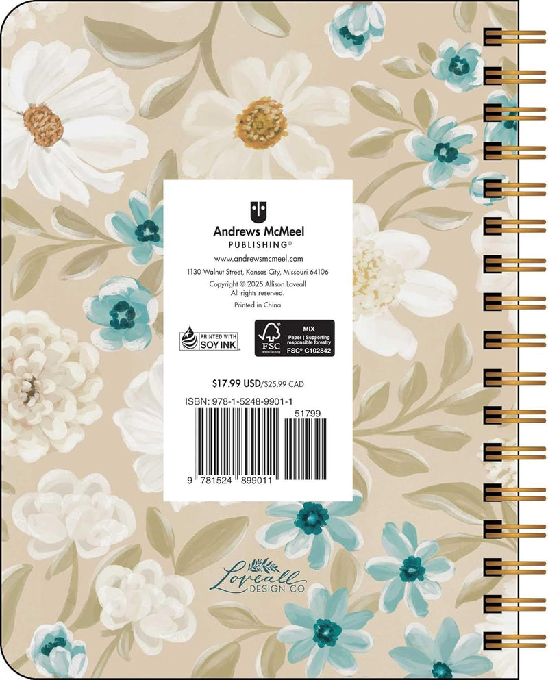 Planificador mensual/semanal - Escrituras y flores - 2026