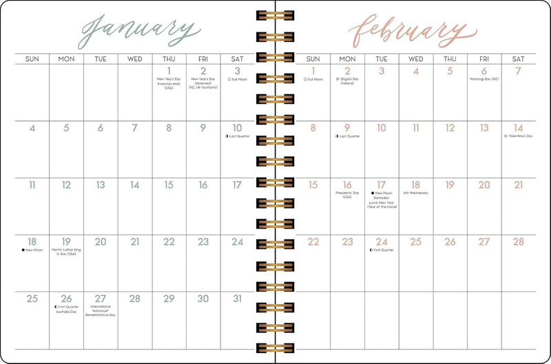 Planificador mensual/semanal - Escrituras y flores - 2026