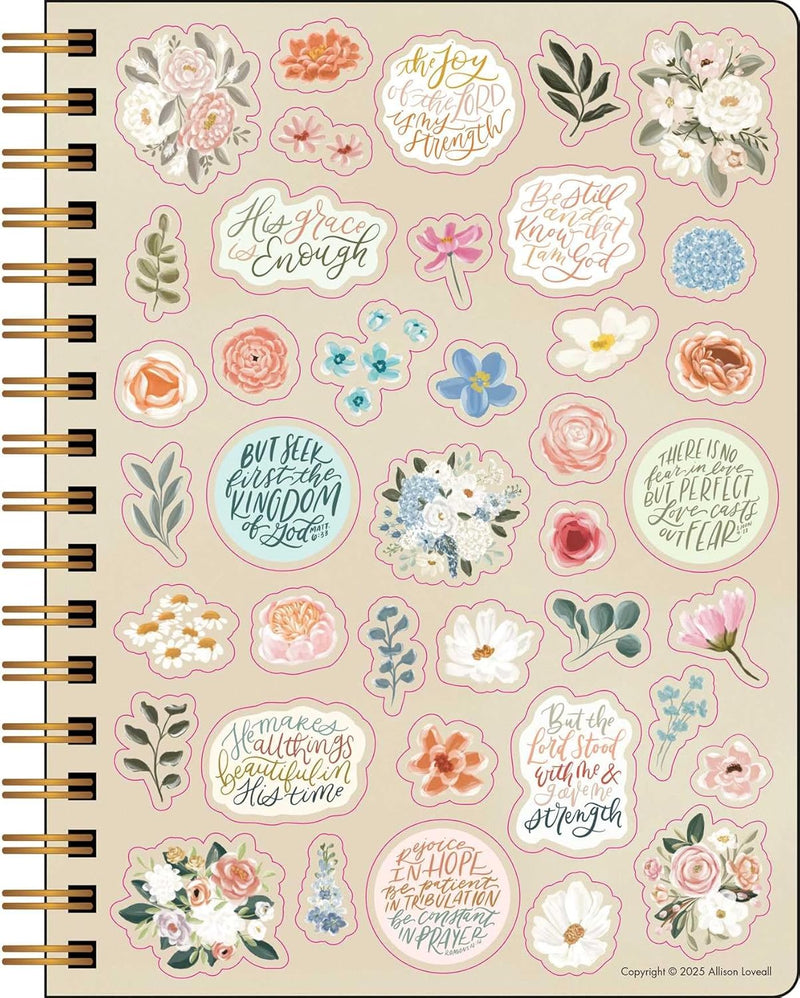 Planificador mensual/semanal - Escrituras y flores - 2026