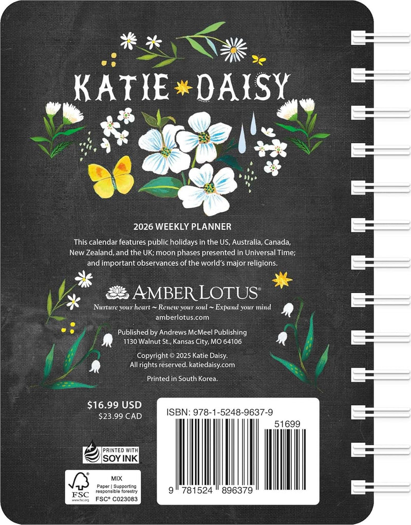 Katie Daisy 2026 Weekly Planner Calendar: Bloom & Grow