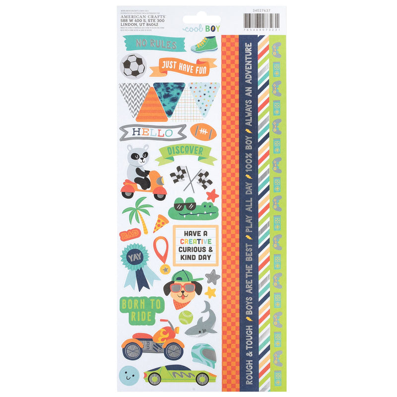 Cool Boy - Stickers 6x12 - Pebbles