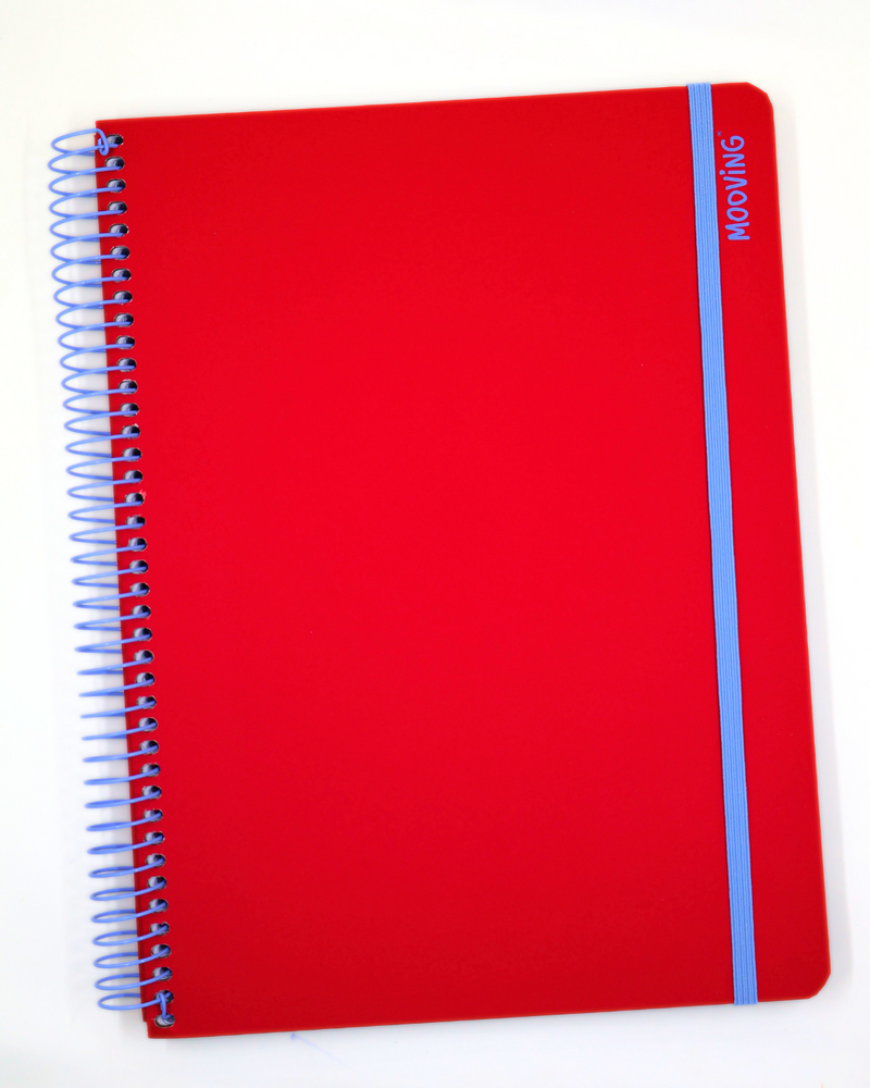 Cuaderno Carta Notes (Rojo) - 3 Materias - Mooving