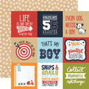 All Boy - 4x4 Journaling Card - Papel Scrap 12x12  - Echo Park