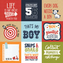All Boy - 4x4 Journaling Card - Papel Scrap 12x12  - Echo Park