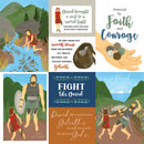 Bible Stories David and Goliath - Papel Scrap Doble Cara 12x12  - Echo Park
