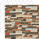 Deep Blue Sea - Ahoy Mates  - Papel Scrap 12x12  - Echo Park