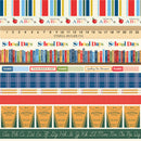 School Days: Borader Strips - Papel Scrap 12x12  - Echo Park