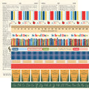 School Days: Borader Strips - Papel Scrap 12x12  - Echo Park