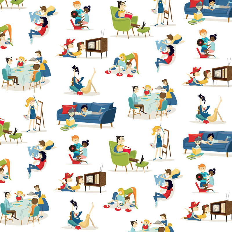 Family Night - Making Memories - Papel Scrap 12x12  - Echo Park