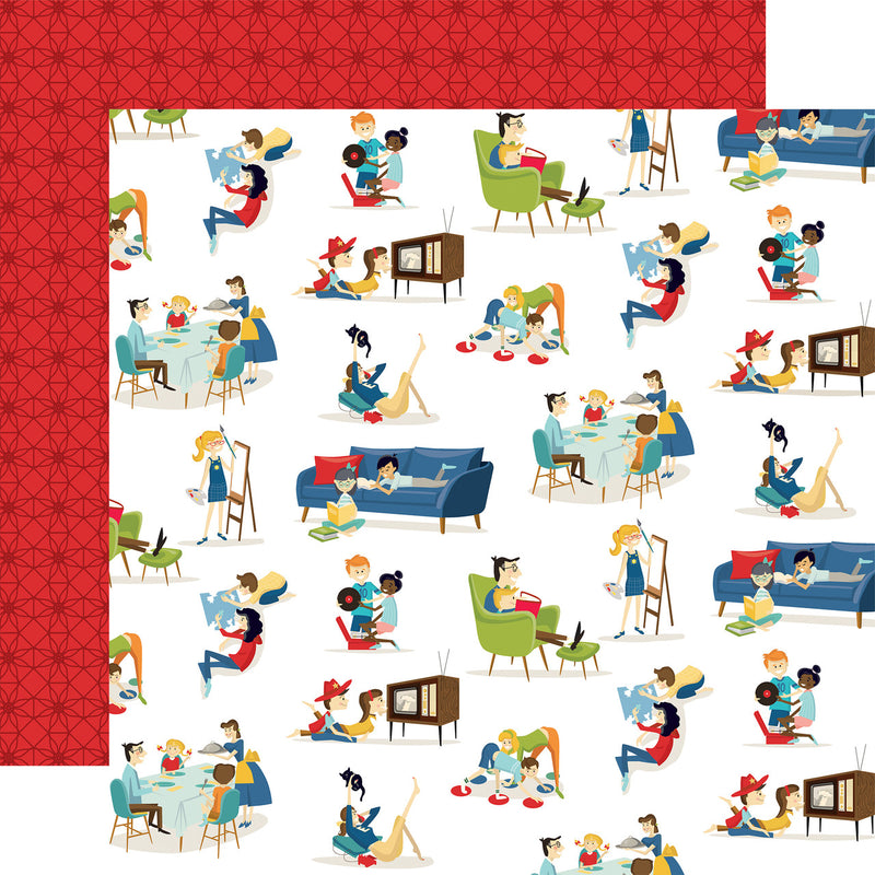 Family Night - Making Memories - Papel Scrap 12x12  - Echo Park