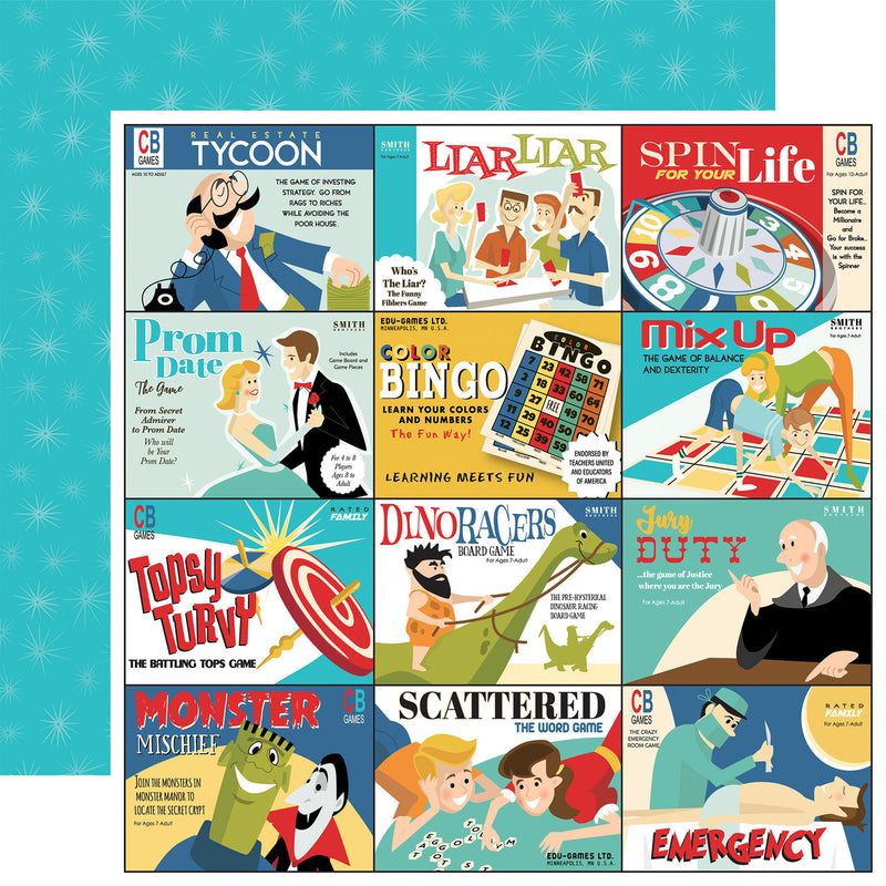 Family Night - 4x3 Journaling Cards - Papel Scrap 12x12  - Echo Park