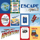 Our Travel Adventure: Multi Journaling Cards - Papel Scrap 12x12  - Echo Park