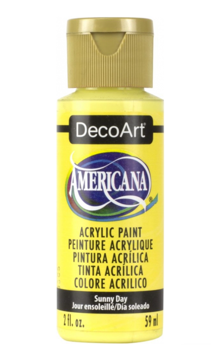 Pintura Acrilica Sunny Day Yellow - 2oz Americana - DecoArt