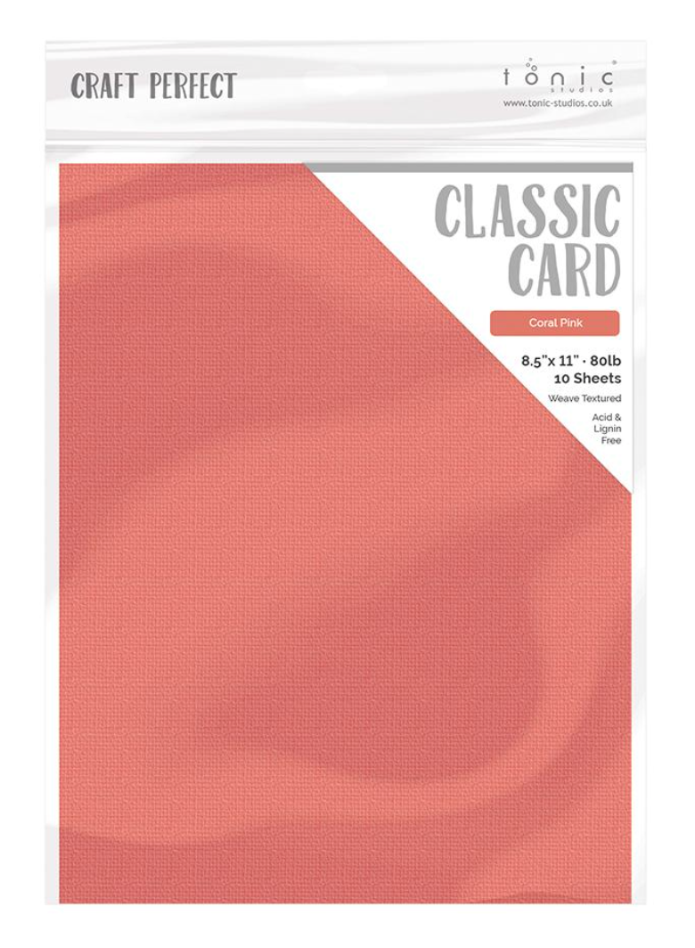 Cartulina 8.5x11 - Paq. de 10 (Coral Pink) - Tonic