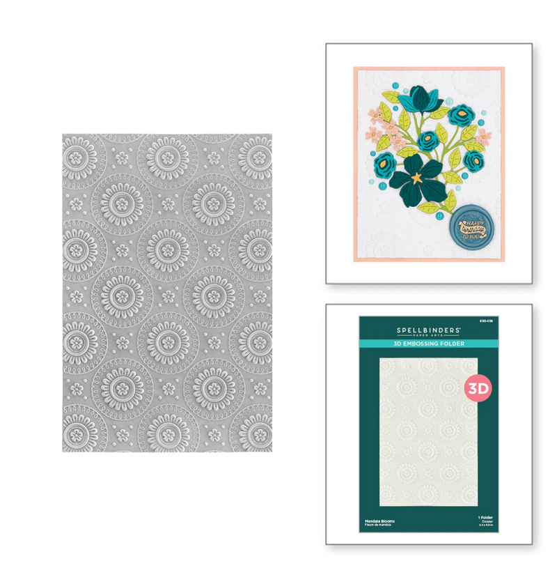 Mandala Blooms -  Embossing Folder - Spellbinders