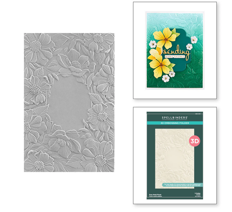 Four Petal Floral -  Embossing Folder - Spellbinders