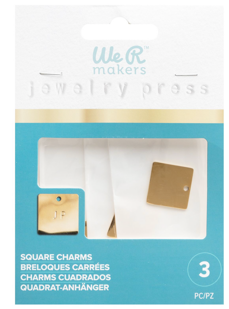 Charms cuadrados (acero Inoxidable) - Jewelry Press - WRMK