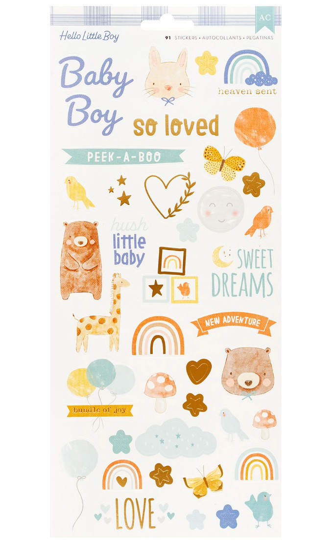 Hello Little Boy  - Stickers 6x12  - AC