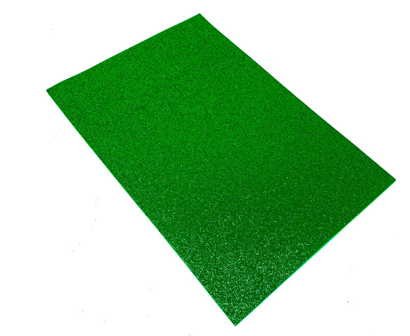 Foamy Escarchado Verde Navidad - Lamina 50 x 70 cms